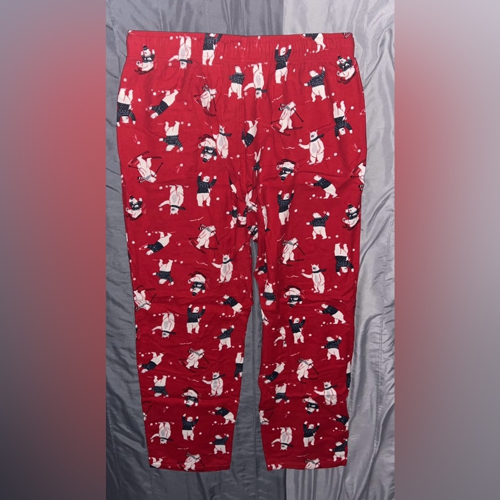 Old Navy Red Pajama Pants with Polar Bear Design